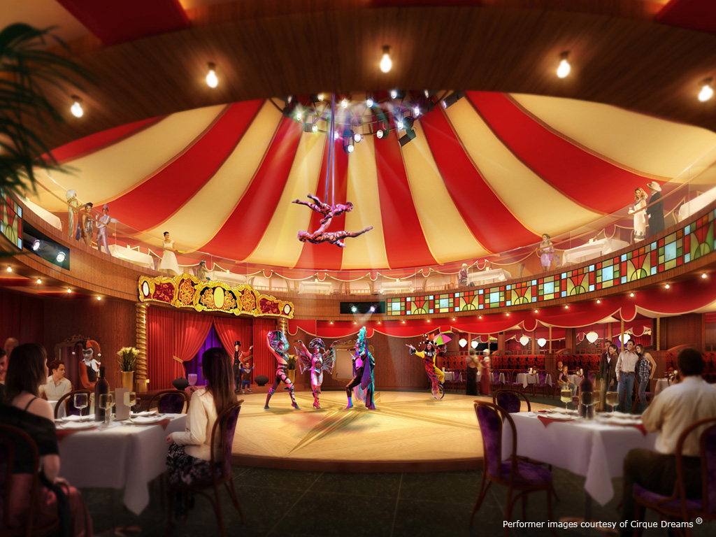 Razones para hacer un crucero con NCL Restaurante Cirque and Dreams Norwegian Epic