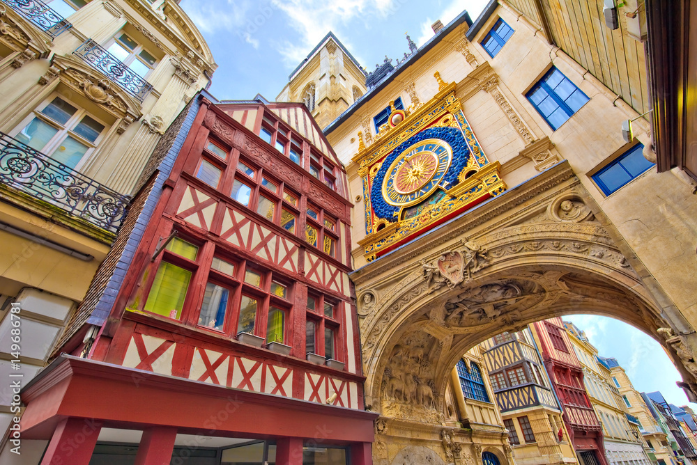 Le Gros Orloge (el gran reloj), Rouen. Excursiones desde Le Havre.