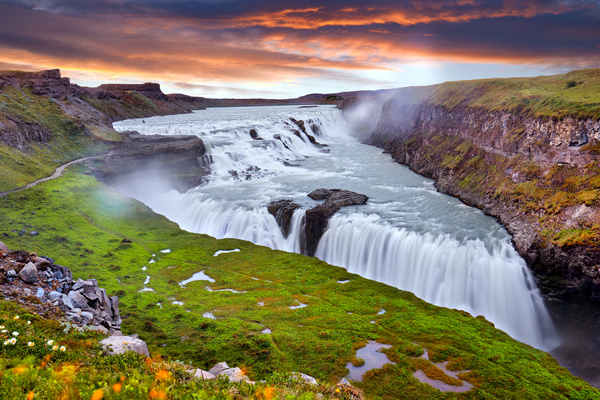 cascada de gullfoss, Reikiavik